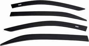 Husky Liners Low Profile Ventvisors/Rain Guards | Fits 2020-2025 Buick Encore GX, 4 pc. | Smoke w/Chrome Trim - 2884030