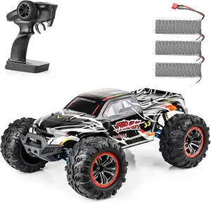 HXBER F19A RC Car 1/10 4WD 70km/h 2.4GHz Brushless High-Speed Off-Road Car Suitable for Adults 3 Battery