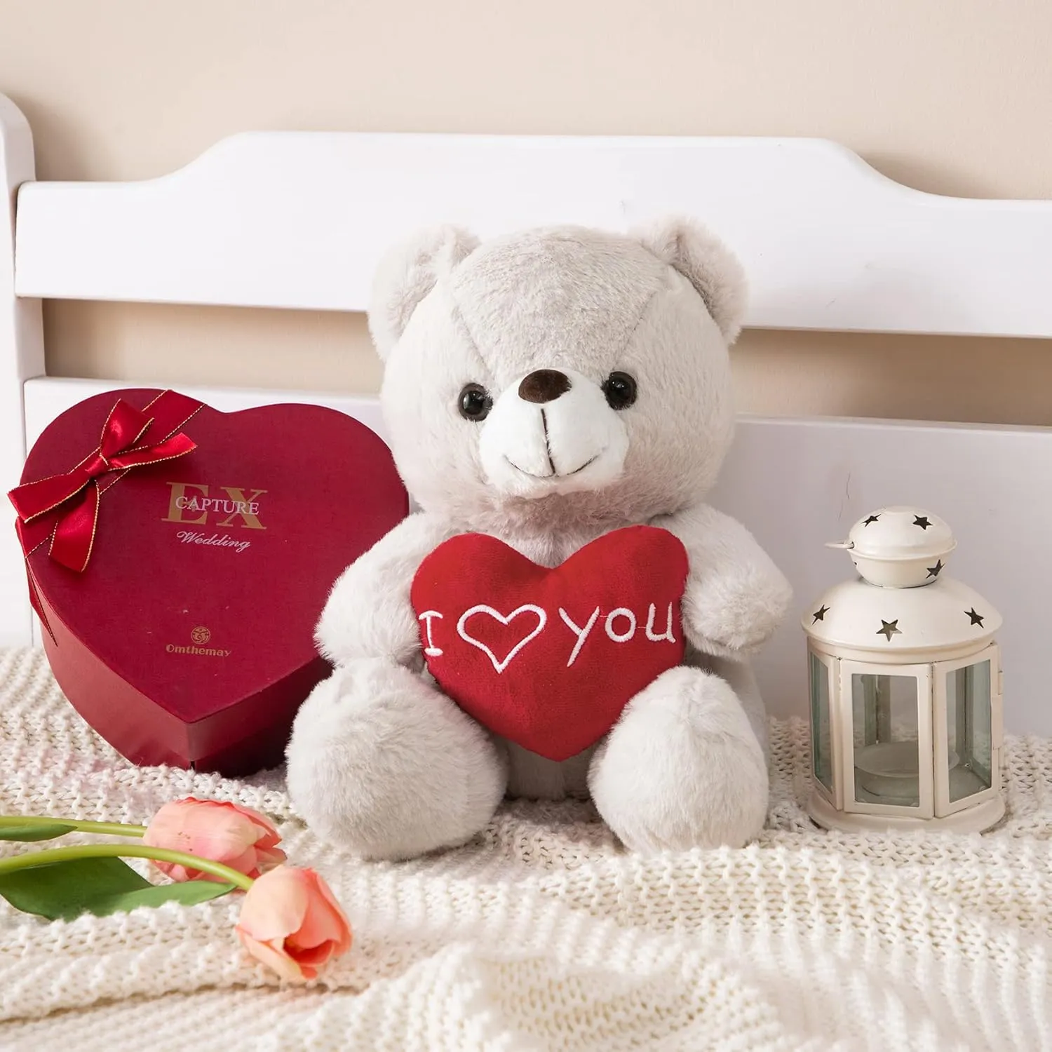 I Love You Teddy Bear for Girlfriend Stuffed Animals Cute Stuffed Teddy Bears for Girls Stuffed Bear Plush Toys Brown Teddy Bear Stuffed Animal Plushies, 12 Inch Bear Plushie Toy Animals