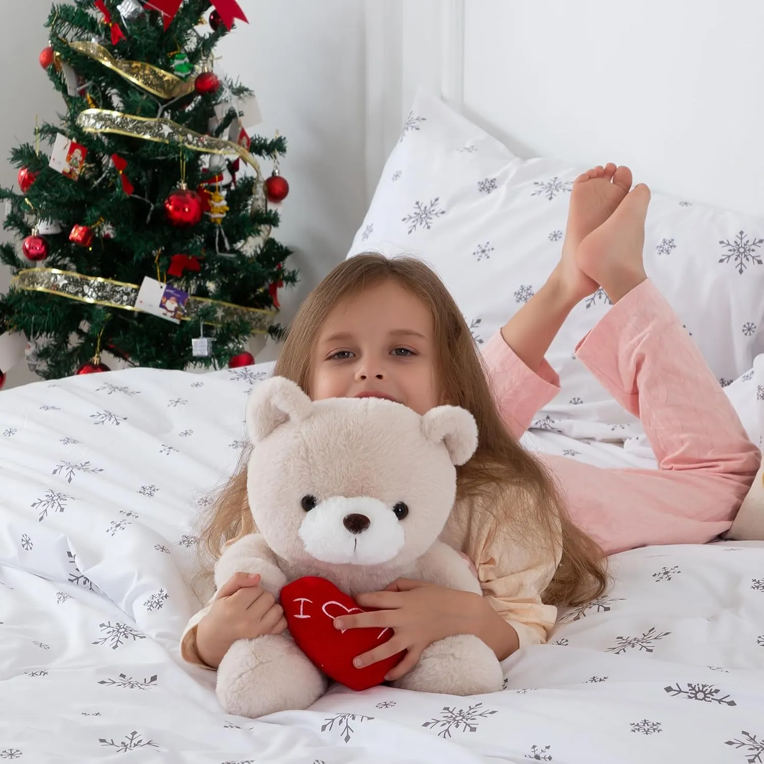 I Love You Teddy Bear for Girlfriend Stuffed Animals Cute Stuffed Teddy Bears for Girls Stuffed Bear Plush Toys Brown Teddy Bear Stuffed Animal Plushies, 12 Inch Bear Plushie Toy Animals