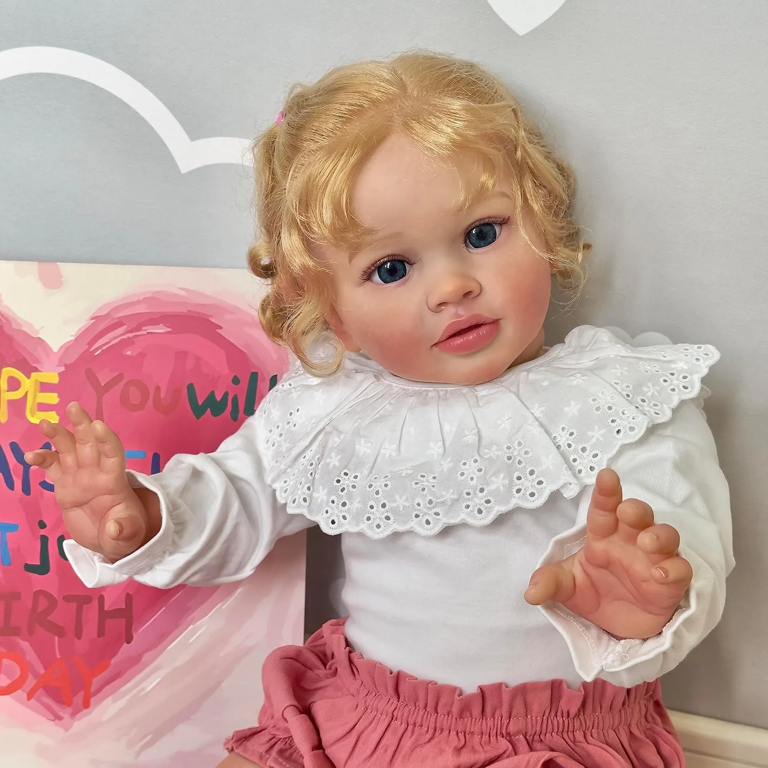 iCradle Reborn Baby Dolls 26inch 68CM Soft Silicone Vinyl Newborn Toddler Baby Doll Handrooted Hair Babies Toys for Kids Age 3 