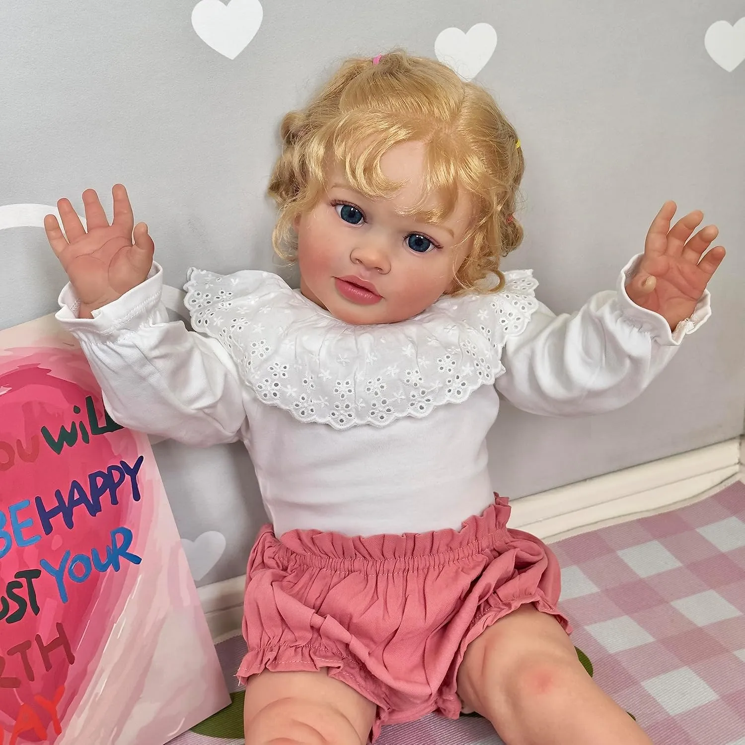 iCradle Reborn Baby Dolls 26inch 68CM Soft Silicone Vinyl Newborn Toddler Baby Doll Handrooted Hair Babies Toys for Kids Age 3 