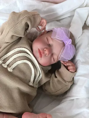iCradle Reborn Baby Dolls Girl 20inch Lifelike Weighted Newborn Toddler Doll Silicone Sleeping Reborn Doll Toys for Kids Age 3 