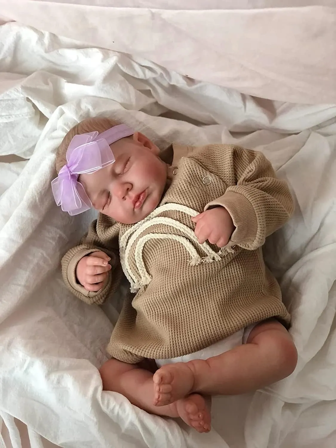 iCradle Reborn Baby Dolls Girl 20inch Lifelike Weighted Newborn Toddler Doll Silicone Sleeping Reborn Doll Toys for Kids Age 3 