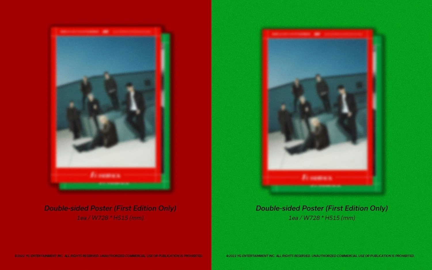 iKON - FLASHBACK [PHOTOBOOK ver.] 4th Mini Album Extra Photocards Set (RED GREEN ver. SET, 1 Folded Poster)