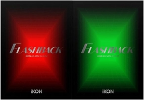 iKON - FLASHBACK [PHOTOBOOK ver.] 4th Mini Album Extra Photocards Set (RED GREEN ver. SET, 1 Folded Poster)