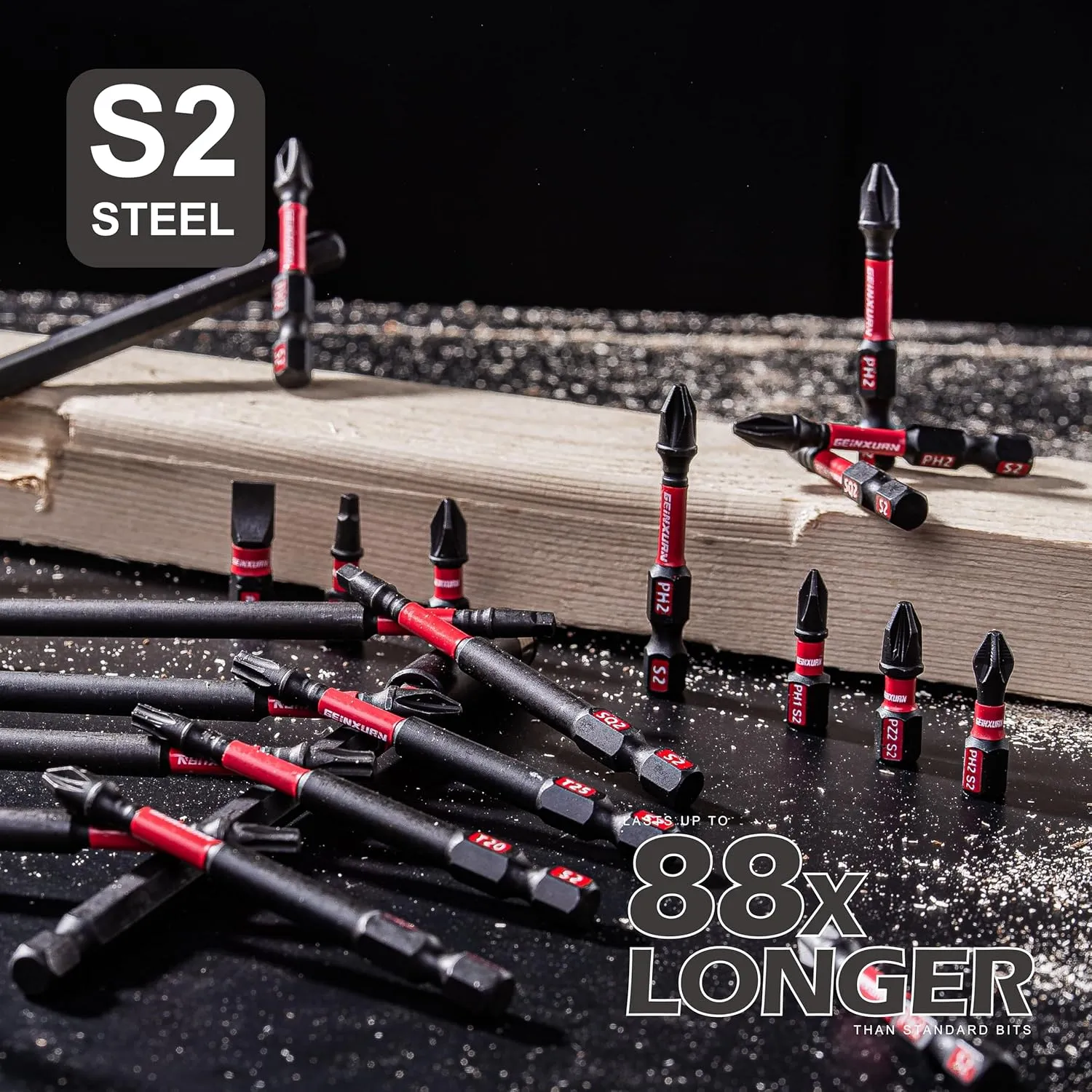 Impact Tough #1#2#3 Phillips 1 in. Insert Driver Bits, 41Pack Bulk PH1/PH2/PH3 Screwdriver Power Bits Set with 1Pcs Impact Bit Holder and 1Pcs Mini Wrench
