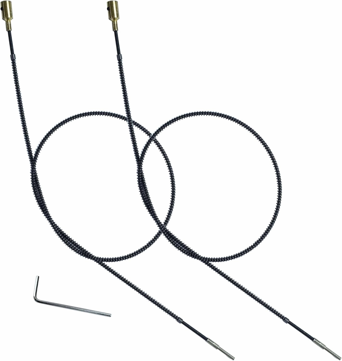 Inner Flex Shaft Cable, 2pcs Internal Flexible Shaft Core Attachment with Spring for Hanging Grinder Power Carver Rotary Tool Replacement Accessories