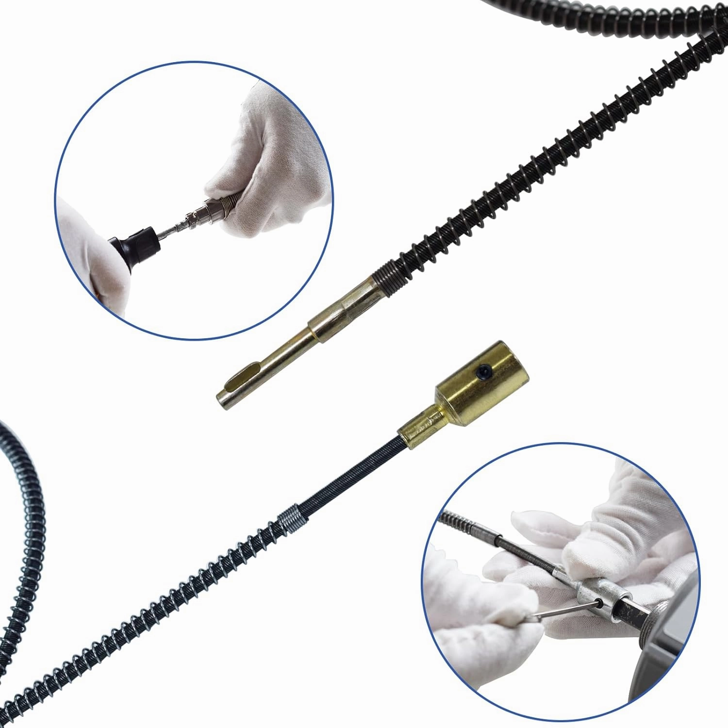 Inner Flex Shaft Cable, 2pcs Internal Flexible Shaft Core Attachment with Spring for Hanging Grinder Power Carver Rotary Tool Replacement Accessories
