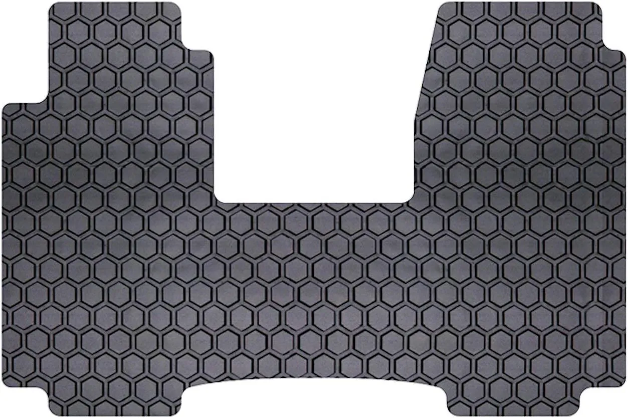 Intro-Tech Automotive Hexomat Front Row Custom Fit Floor Mat for Chevrolet Van Full Size Models, Rubber-like Compound, Black