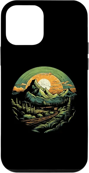 iPhone 12 mini Train Steam Engine Retro Sunset Boys Men Train Conductor Case