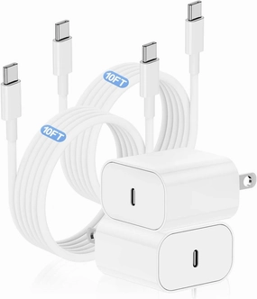 iPhone 15 16 Charger Fast Charging 10 ft USB C to USB C Cable Long,Apple USBC Wall Charger Block Power Adapter Plug Cube Brick for iPhone 16/16 Pro/16 Pro Max/16 Plus/15/15 Pro/15 Pro Max/iPad
