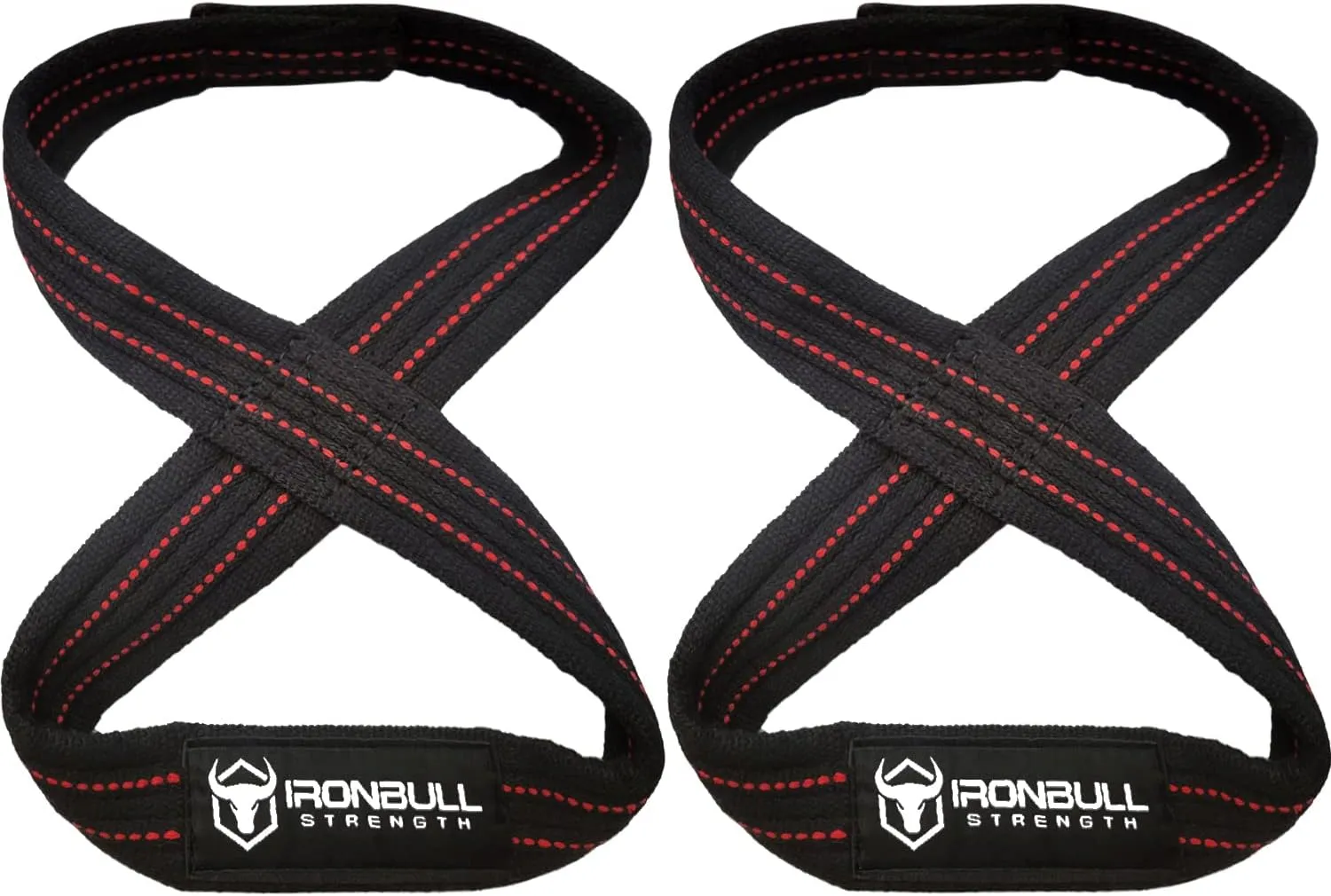 Iron Bull Strength Heavy Duty Lifting Straps for Deadlift - Figure 8 Wrist Straps for Heavy Weight Lifting, Strongman, Powerlifting, Workout and Weightlifting - for Men