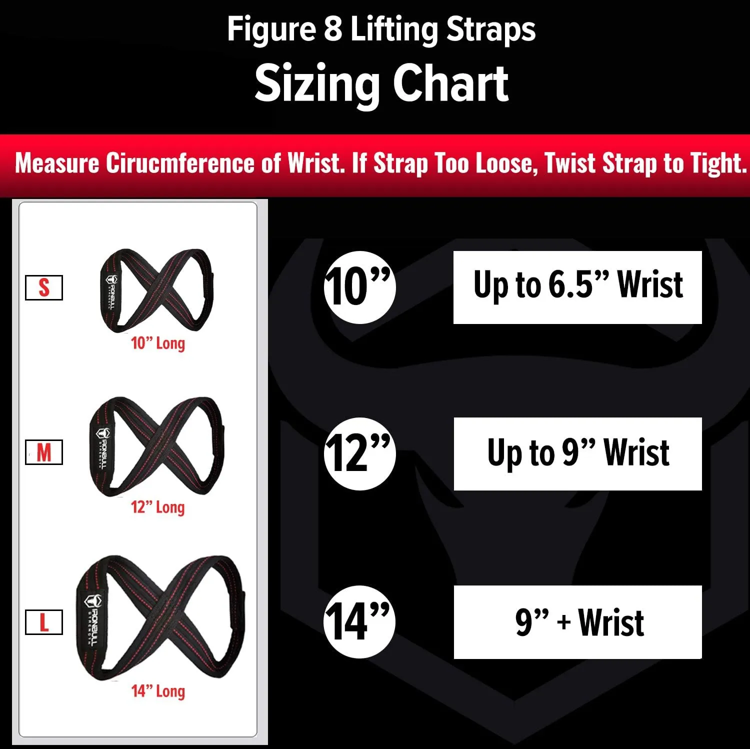 Iron Bull Strength Heavy Duty Lifting Straps for Deadlift - Figure 8 Wrist Straps for Heavy Weight Lifting, Strongman, Powerlifting, Workout and Weightlifting - for Men