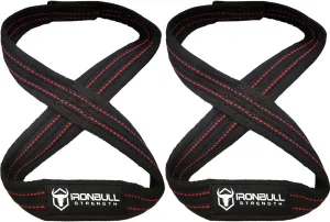 Iron Bull Strength Heavy Duty Lifting Straps for Deadlift - Figure 8 Wrist Straps for Heavy Weight Lifting, Strongman, Powerlifting, Workout and Weightlifting - for Men