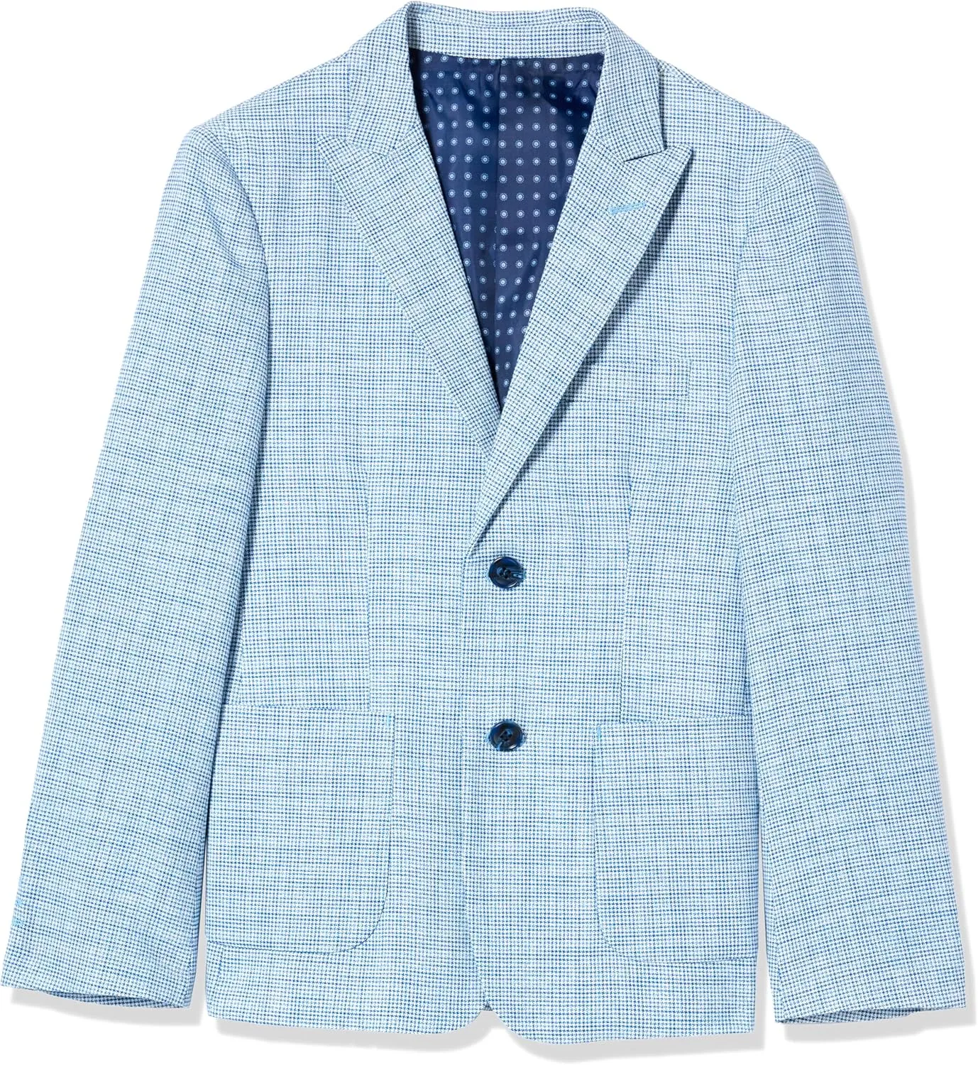 Isaac Mizrahi Slim Fit Boy's Mini Houndstooth Blazer