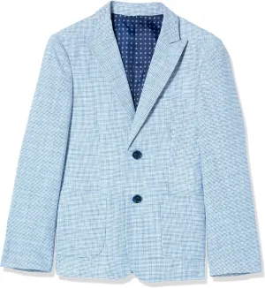 Isaac Mizrahi Slim Fit Boy's Mini Houndstooth Blazer
