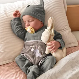 JIZHI Lifelike Reborn Baby Dolls Boy - 17-Inch Soft Body Realistic-Newborn Full Body Vinyl Real Life Baby Dolls with Toy Accessories for Kids Age 3 4 5 6 7  