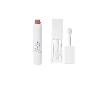 Julep So Plush Glossy Lip Oil   It’s Balm Lip Crayon Duo | Hydrating Lip Care with Nourishing Oils & Buttery Smooth Color | Clear Glossy Shine & Long-Lasting Mauve Tint | Vegan & Cruelty-Free