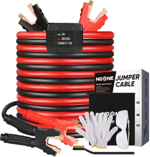 Jumper Cables, Heavy Duty Booster Cables 0 Gauge 25Feet (0AWG x 25Ft) 1000Amp with Goggles Cleaning Brush in Carry Bag