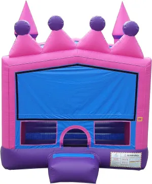 JumpOrange Commercial Grade Inflatable Princess Tiara Bounce House Backyard Party Moonwalk Size 13'x13'