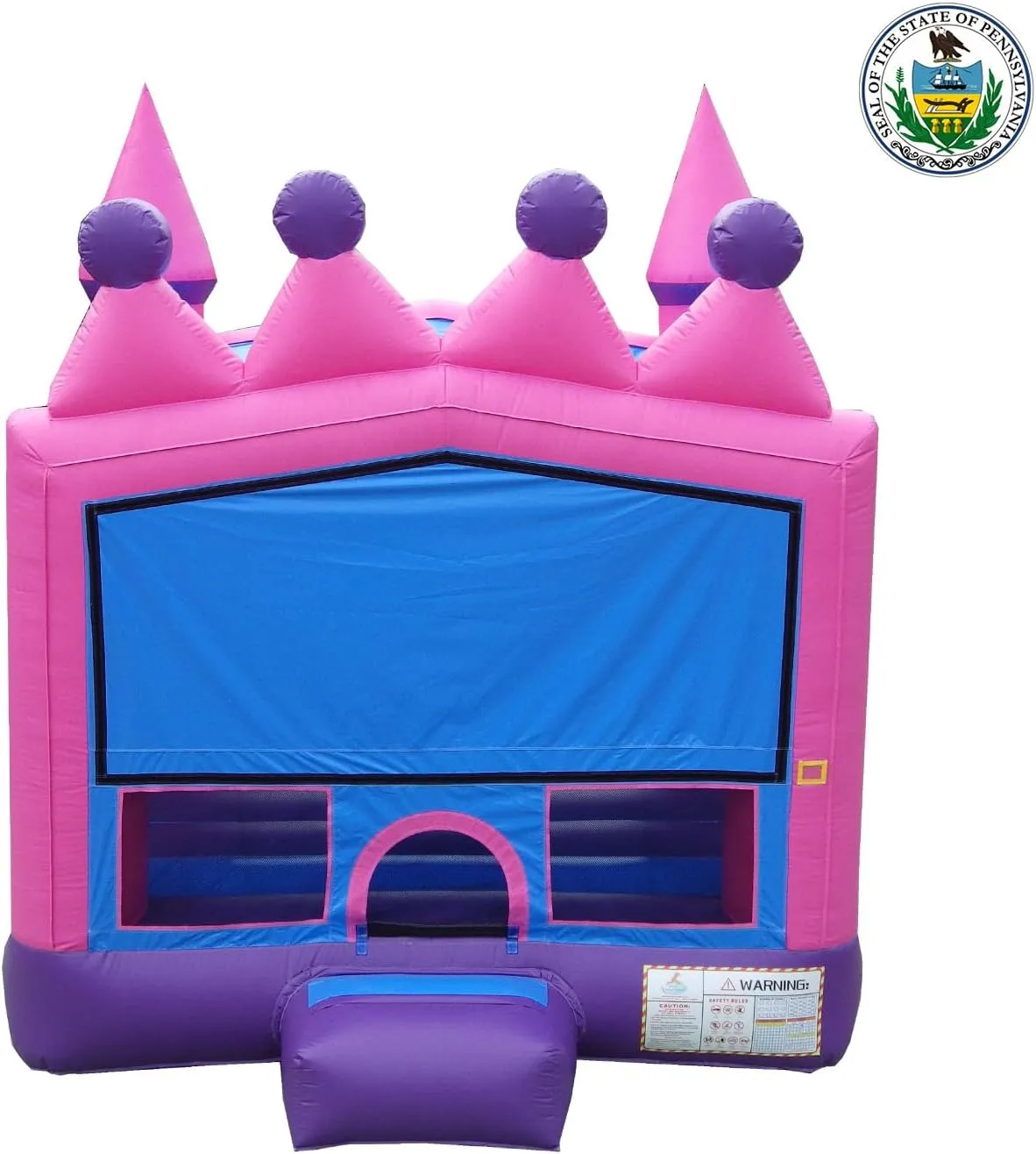 JumpOrange Commercial Grade Inflatable Princess Tiara Bounce House Backyard Party Moonwalk Size 13'x13'