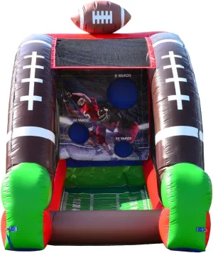 JumpOrange Inflatable Football Target Game (with Blower and Foam Football), Kids and Adults, Commercial Grade, Rental Game, Throwing Target Holes, Toss Game, Outdoor Indoor, 15oz PVC Vinyl, <90 LBS
