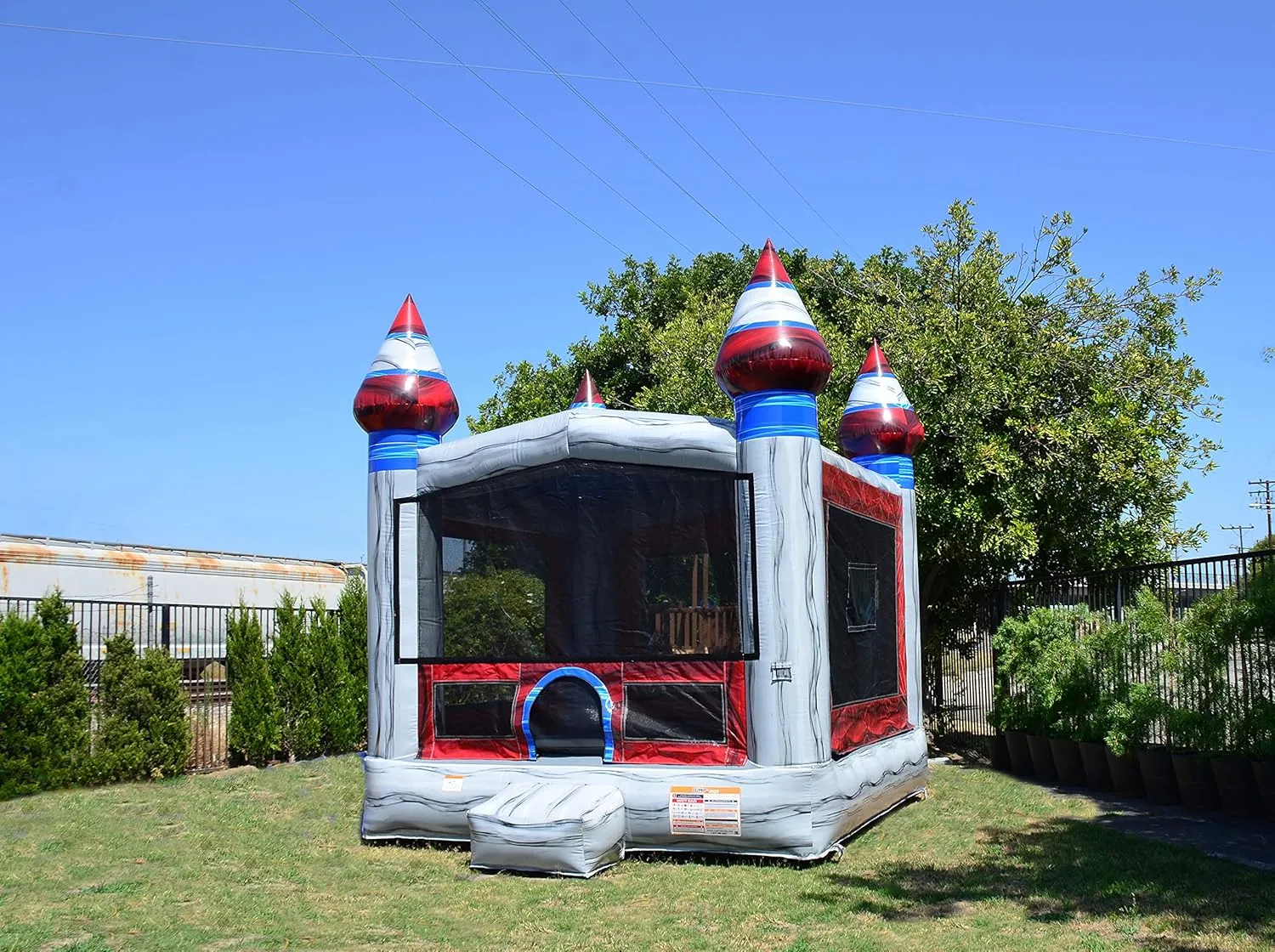 JumpOrange Titanium Commercial Grade Bounce House 13x13 for Kids and Adults (with Blower), Basketball Hoop, Outdoor Indoor, Bouncer Jumper, Birthday Party, Rental Grade, Big Inflatable