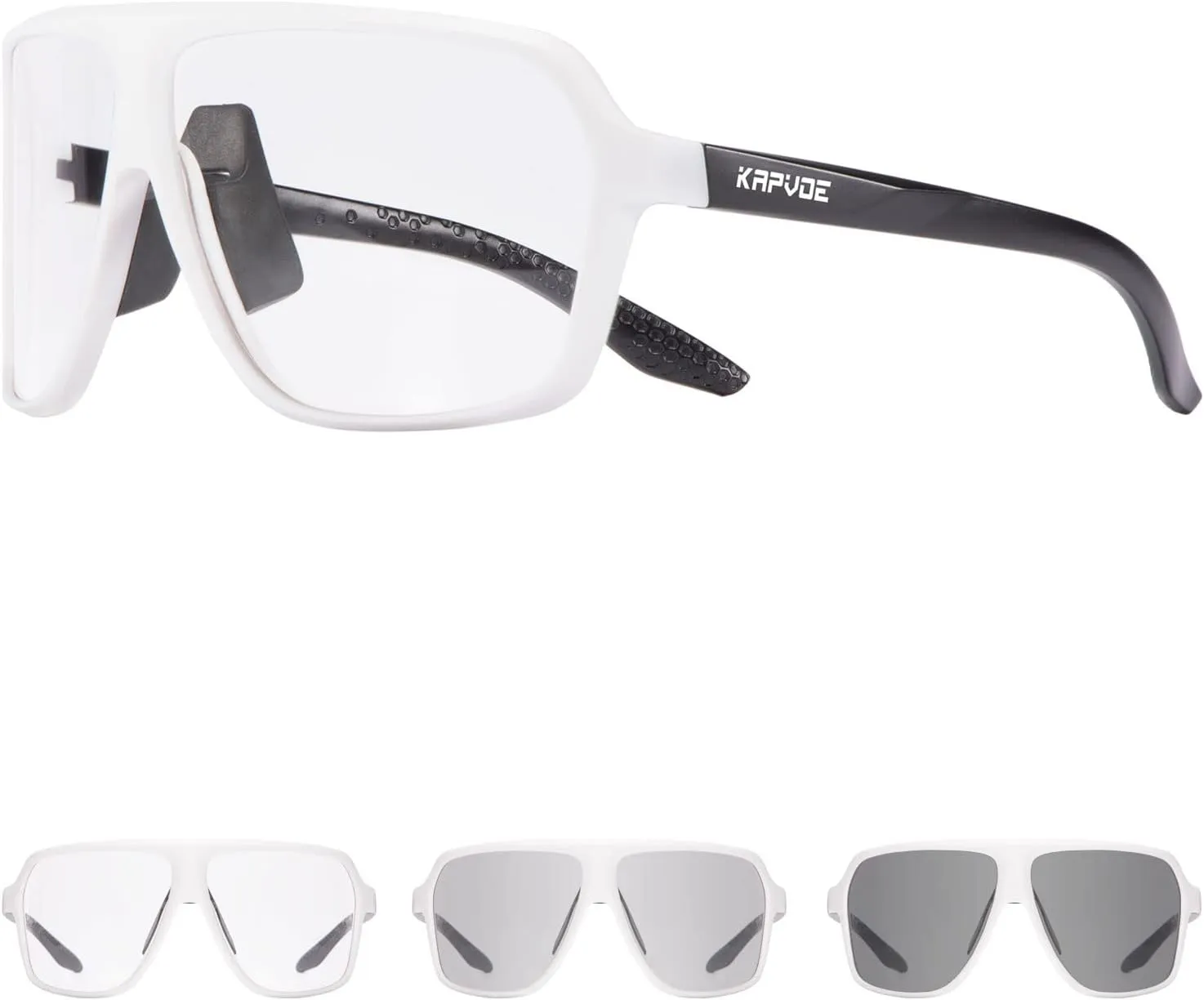 KAPVOE Photochromic Cycling Glasses for Men Women Sports Sunglasses MTB Biking Sunglasses UV Protection K64