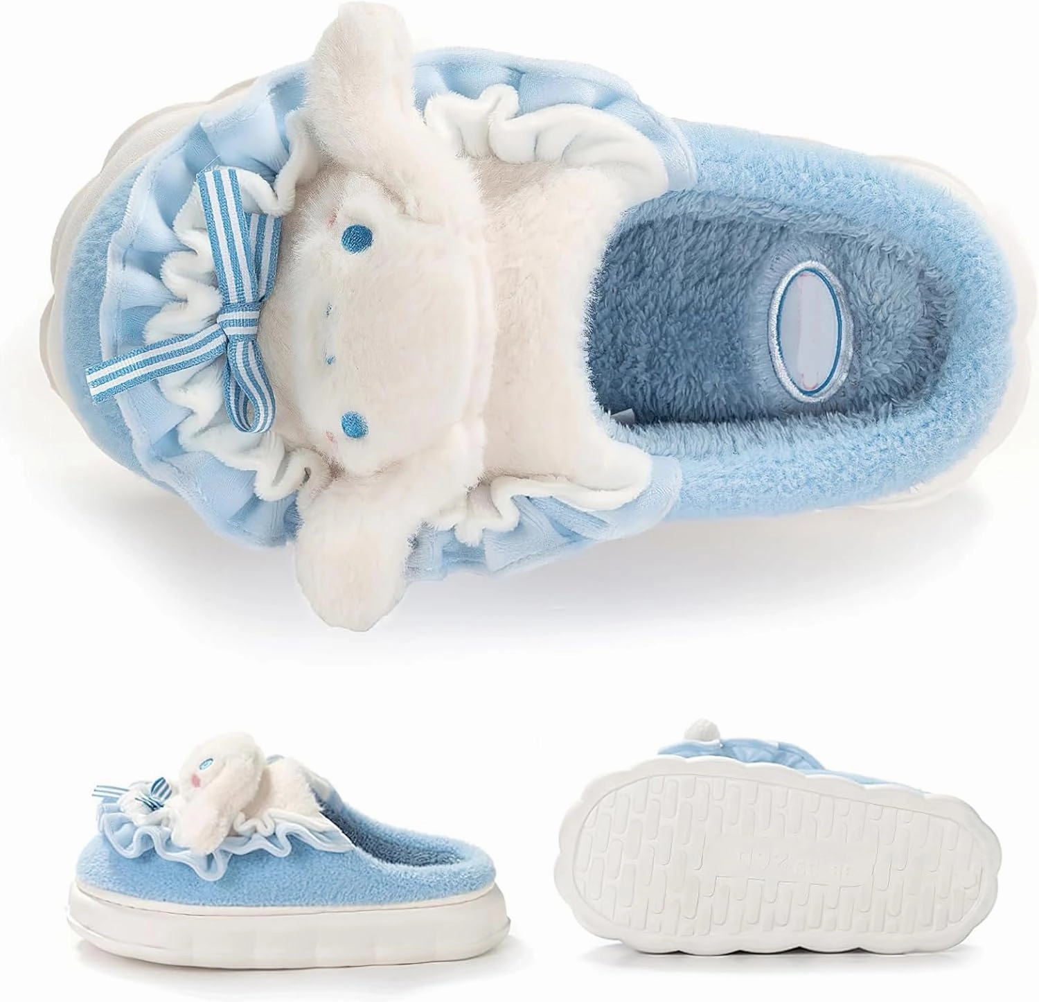Kawaii Cotton Slippers - Cute Plush Women's Home Shoes