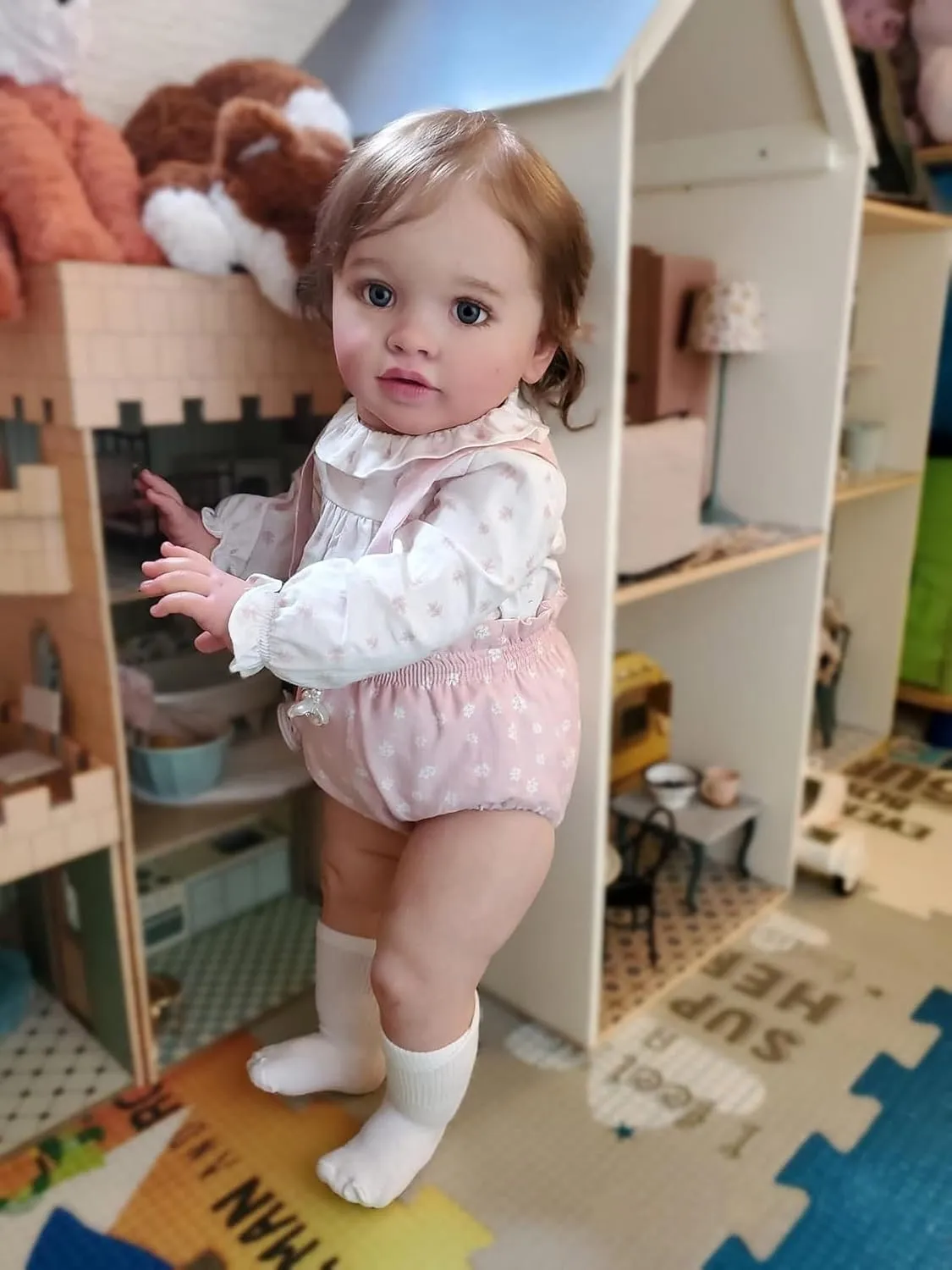 KAWAYII 26 Inch Reborn Toddler Baby Doll Princess Girl Realistic Newborn Doll Silicone Soft Vinyl Real Looking Reborn Baby Doll Toy Lifelike Set for Kids Age 3 …