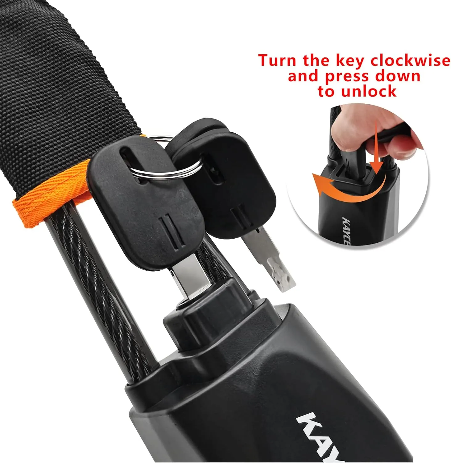 KAYCENTOP Car Steering Wheel Lock, Seat Belt Lock, Anti-Theft Device, Max 17 Inch Length, Small and Light-Weight, Multi-Functional, Fit Most Vehicle, SUV, Golf Cart Security (Black)