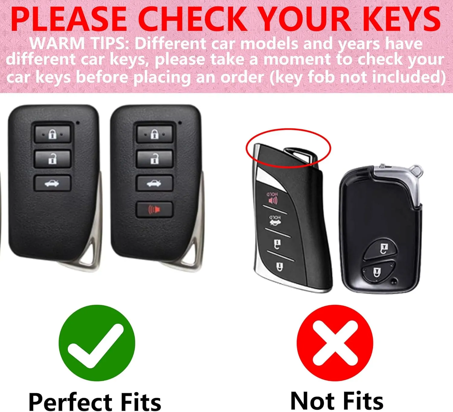 Key Fob Cover with Diamond Keychain for Lexus Car Key Shell Compatible with Lexus RX ES GS LS NX RS GX LX RC LC Smart Remote Key Protector for Women (3/4 Buttons-Silver Heart)