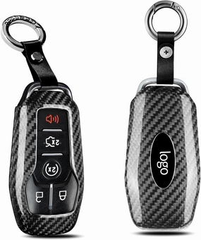 Key Fob Cover Fits Ford F150 Mustang Fusion Edge Explorer F250 2015 2016 2017,Real Glass Fiber Key Fob Case Shell Fits Lincoln MKZ MKC MKX 2013-2017 4/5-Button Smart Keyless Accessories
