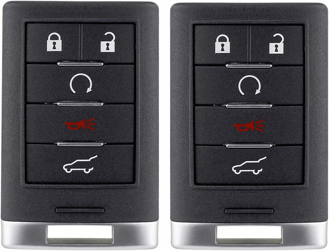 Keyless Entry Smart Remote Key Fob Fits with Cadillac SRX 2010 2011 2012 2013 2014 2015 ATS XTS 2013-2014 ELR 5 Button NBG009768T (Pack of 2)