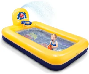 Kiddie Pool, Evajoy Inflatable Kids Pool, Summer Water Party Inflatable Pool for Backyard & Garden 90x55x35 Inch by Infinite Basics