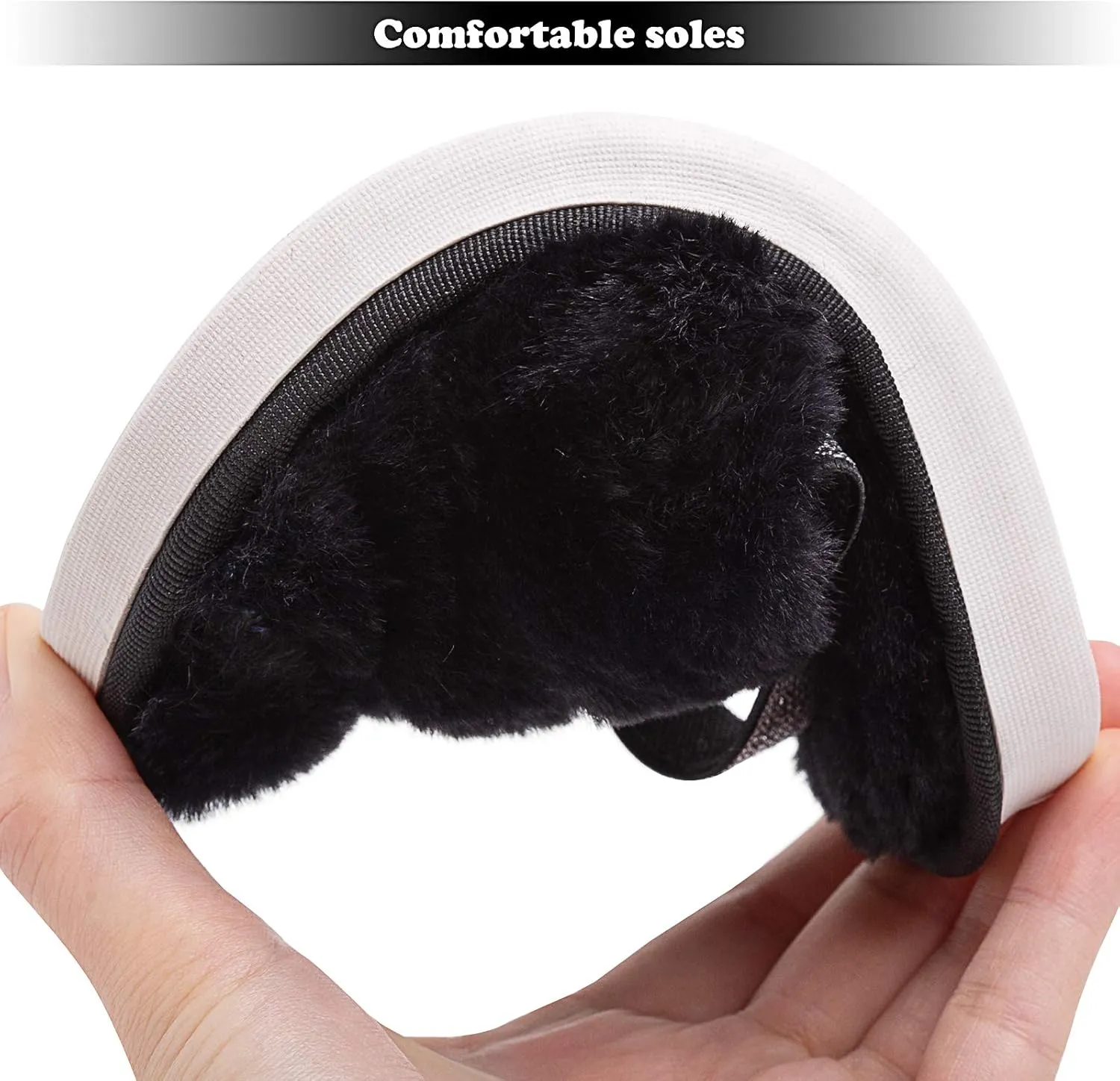 Kids Fluffy Fuzzy Slippers Open Toe House Home Slippers for Boys and Girls Faux Fur Slides with Strap Little Kids Slip-on Shoes