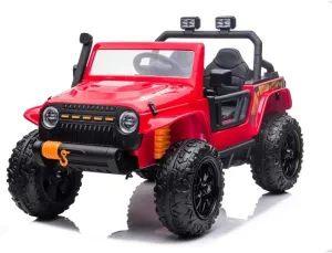 Kids Ride On Car Truck, 24 Volts 2 Seater Kids' Electric Vehicles with Remote Control, Electric Car with LED Lights,Bluetooth, Safety Belt, Spring Suspension,2 Speeds and Long-Lasting (RED)