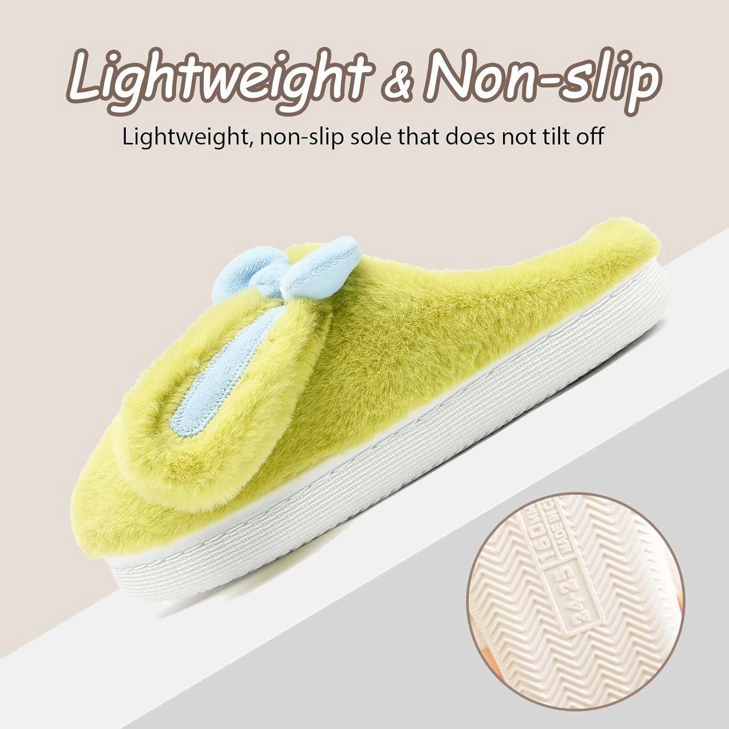 Kids Slippers Boys Girls Bunny Animal Slippers,Cute Bow Plush Funny Cartoon Rabbit Slippers,Comfy Fluffy Fuzzy Pillow Cloud Bedroom House Slippers Little/Big Kids