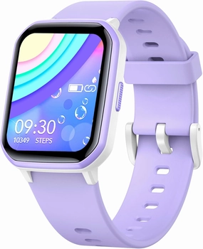 Kids Smart Watch for Girls,IP68 Waterproof Kids Fitness Tracker Watch with 1.5 Inch DIY Face,Heart Rate Sleep Monitor,19 Sport Modes,Calories Counter,Alarm Clock,Great Gifts for Children 6 (Purple)