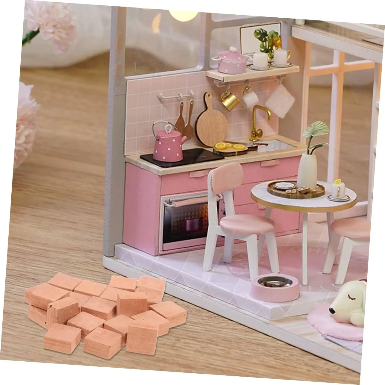 Kisangel 5sets DIY Miniature Bricks Mini Building Blocks for Crafts Landscape Accessories Simulation Brick Models for Garden Decor 40pcs*5