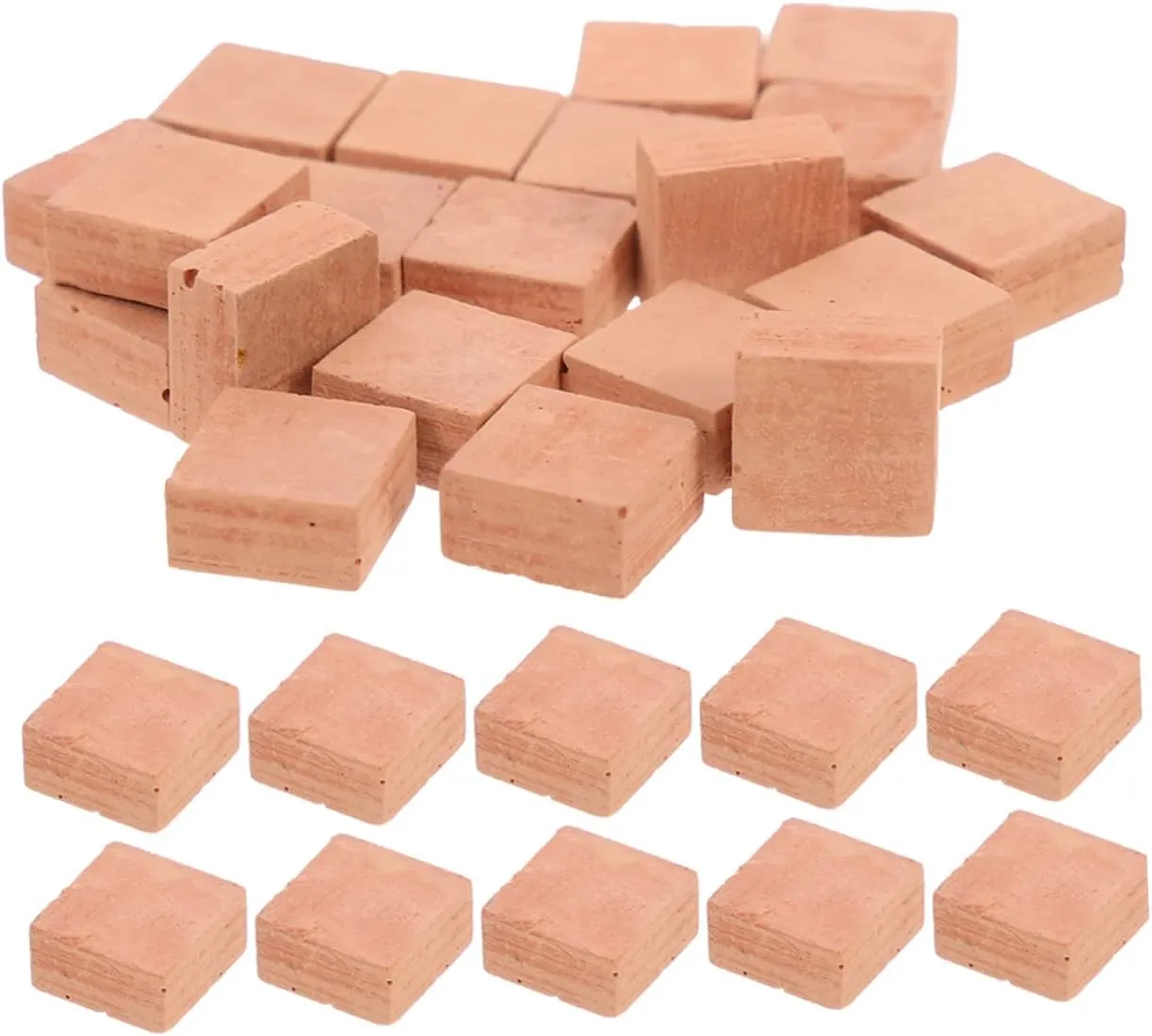 Kisangel 5sets DIY Miniature Bricks Mini Building Blocks for Crafts Landscape Accessories Simulation Brick Models for Garden Decor 40pcs*5