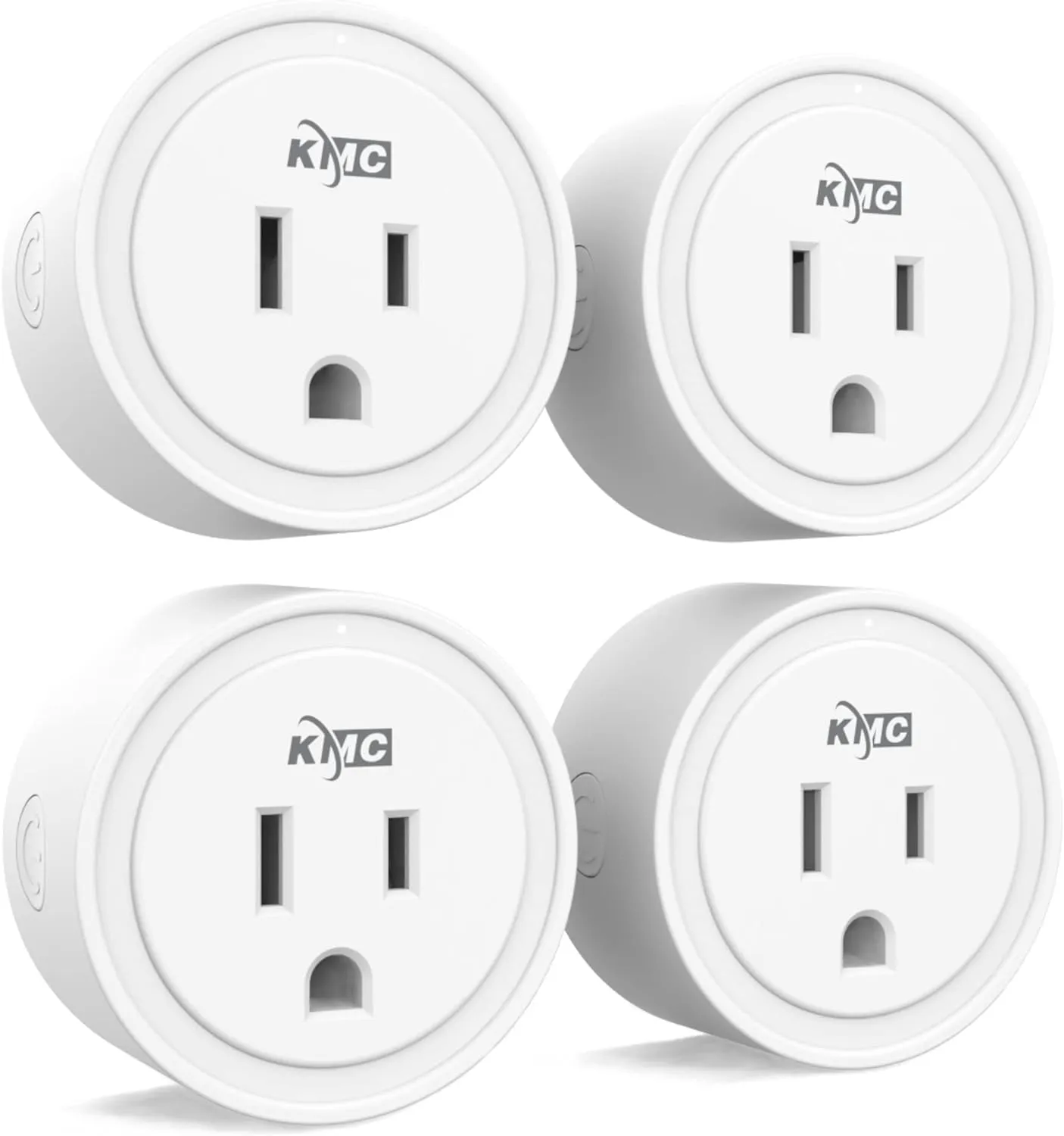 KMC Smart Plug Mini 4-Pack, Wi-Fi Outlets for Smart Home, Remote Control Lights and Devices from Anywhere, No Hub Required, ETL Certified, Works with Alexa and Google Home
