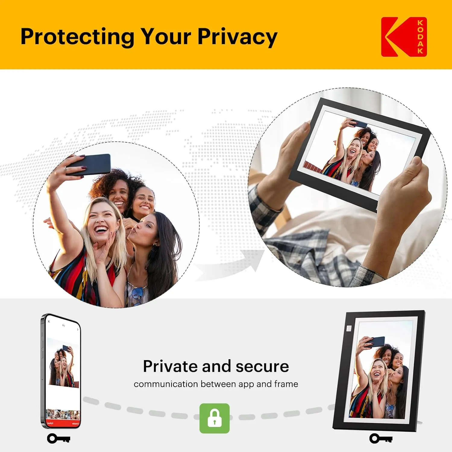 KODAK WiFi Digital Picture Frame, 11.6 Inch 1366 * 768HD IPS Touchscreen Digital Photo Frame with 32GB Storage, Easy Setup to Share Photos or Videos, The Best Gift for Family and Friends