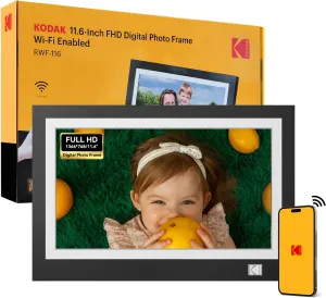 KODAK WiFi Digital Picture Frame, 11.6 Inch 1366 * 768HD IPS Touchscreen Digital Photo Frame with 32GB Storage, Easy Setup to Share Photos or Videos, The Best Gift for Family and Friends