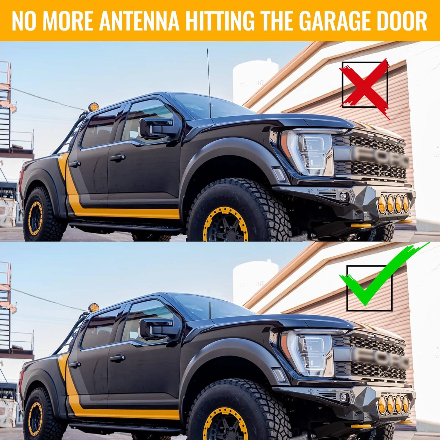 KSaAuto Short Antenna for 2009-2025 Ford F-150, 2017-2025 F-250 F-350, Ford Car Accessories Antenna Replacement