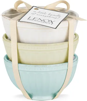 Lenox 858038 French Perle Groove Assorted Mini 3Pc Bowls