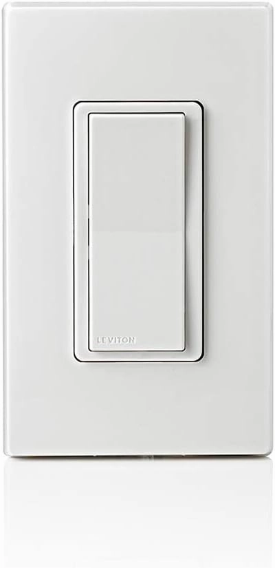 Leviton Decora Smart Switch Anywhere Companion, Add Wire-Free 3-Way/4-Way/5-Way On/Off Control to Decora Smart Wi-Fi 2nd Gen Switches, DAWSC-1RW, White