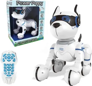 LEXiBOOK Power Puppy - My Smart Dog Robot to Train - Programmable Robot with Remote Control, Training and Gesture Control Function, Dance, Music, Light Effects, Toy for Children - DOG01