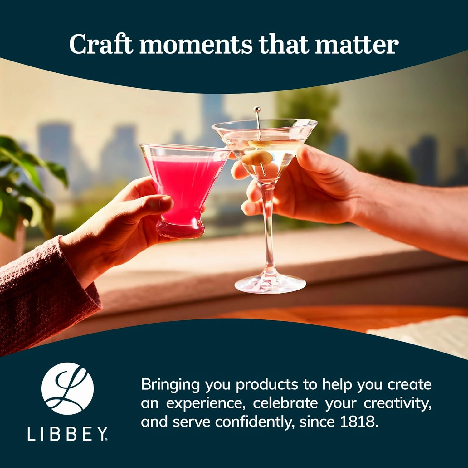 Libbey Cosmopolitan Stemless Martini Glasses, Dishwasher Safe Martini Glasses 12 Count (Pack of 1), Lightweight Margarita Glasses Set for Wedding Party